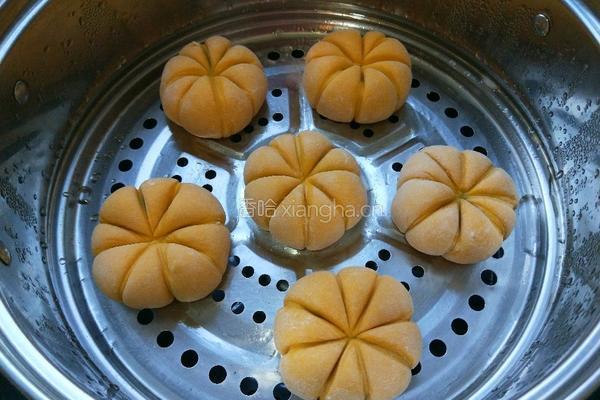 新文美食 南瓜玫瑰细沙包的做法图解18