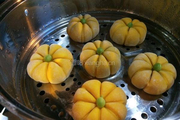 新文美食 南瓜玫瑰细沙包的做法图解19