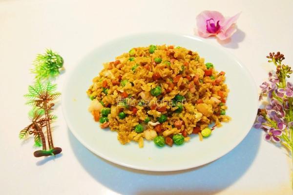 新文美食 扇贝虾仁蛋炒饭的做法图解15