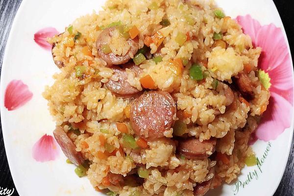 芝士蛋包饭（网红炒饭）火焰山的做法图解6