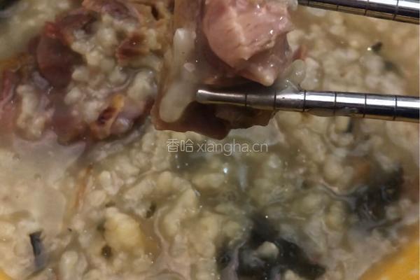 粤式－烧骨菜干粥的做法图解6