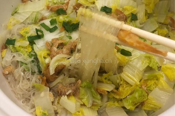 粤式－白菜虾米粉丝煲的做法图解11