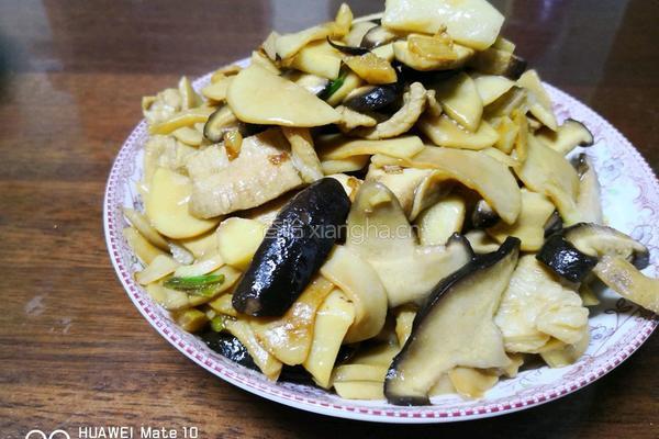肉炒双菇的做法图解8