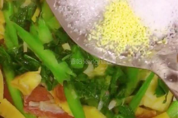 闽南芥菜炒冬笋的做法图解10