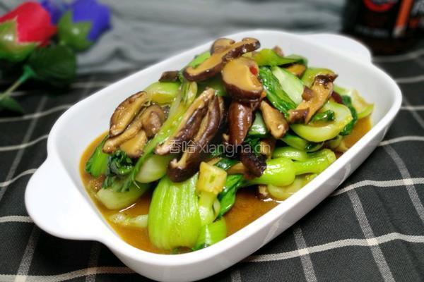 香菇酱青菜的做法图解9