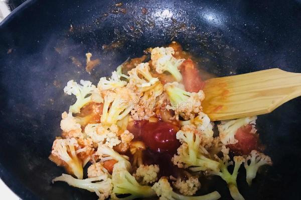 西红柿炒菜花的做法图解15