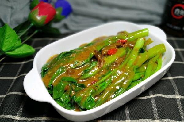 酱灼菜心的做法图解7