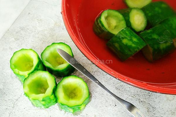 黄瓜酿肉的做法图解5