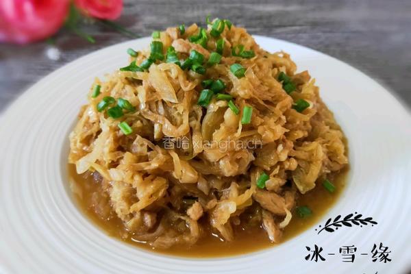 ＃东北＃酸菜炒肉的做法图解1