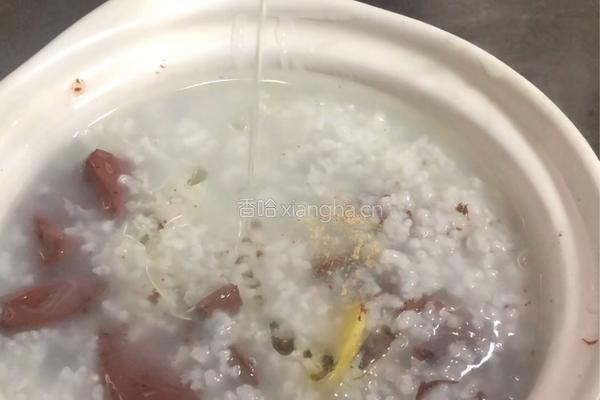 粤式-猪红生菜粥的做法图解6