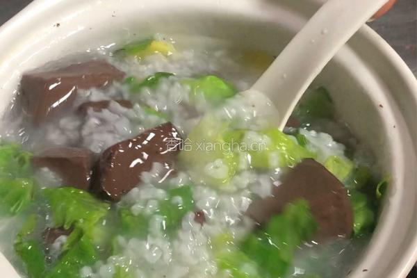 粤式-猪红生菜粥的做法图解9