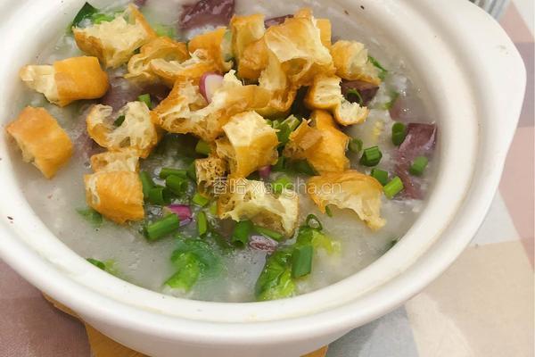 粤式-猪红生菜粥的做法图解11