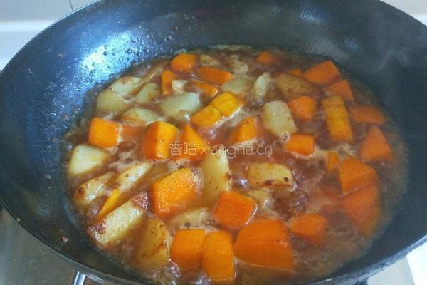 张家口特色菜 土豆熬金瓜的做法图解12