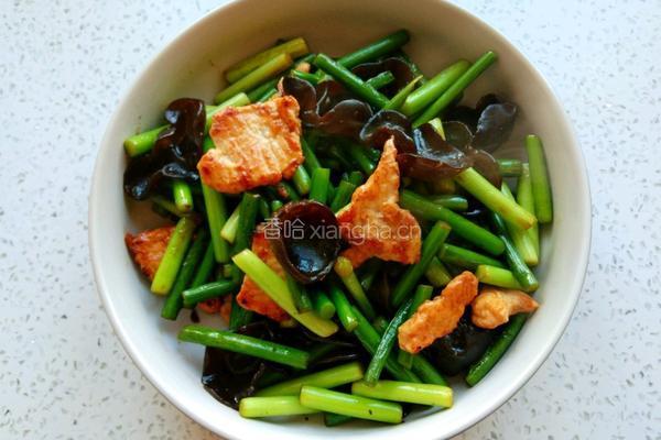 蒜薹木耳炒肉的做法图解6