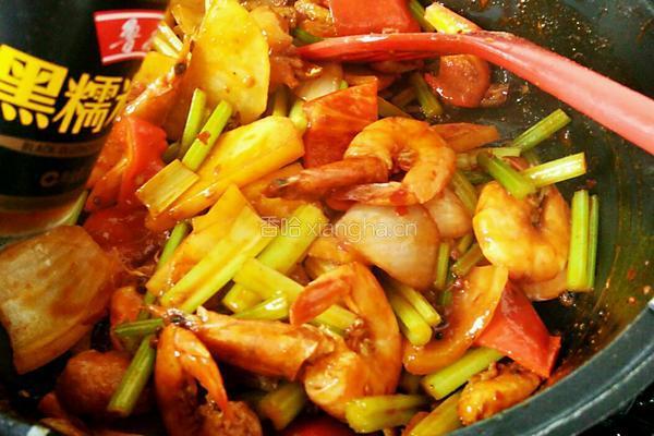 素食干锅虾的做法图解11