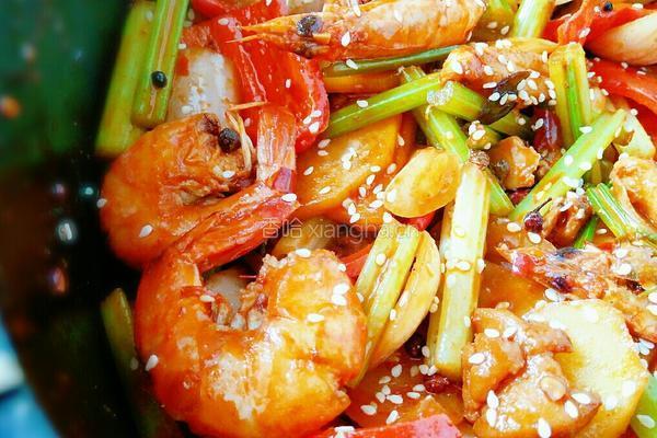 素食干锅虾的做法图解12