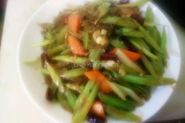 芹菜炒粉条的做法图解6
