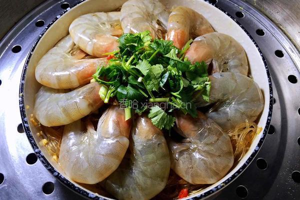 蒜蓉粉丝蒸虾的做法图解24
