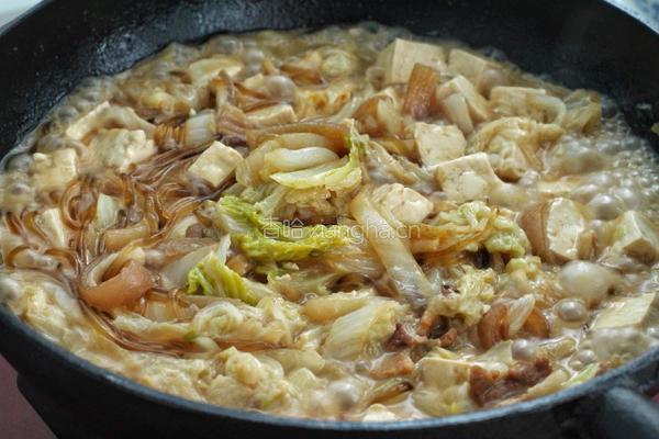 白菜豆腐炖粉条的做法图解8