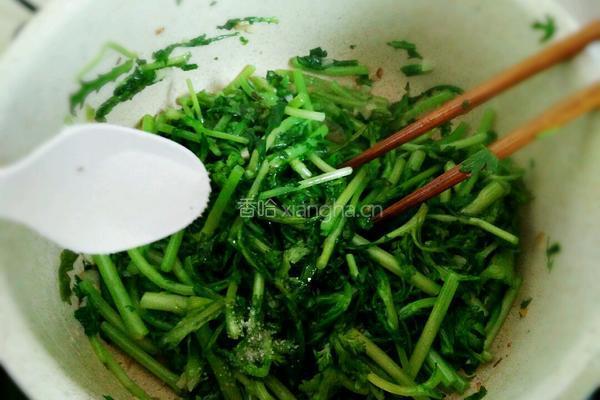 清炒蒜蓉茼蒿的做法图解6