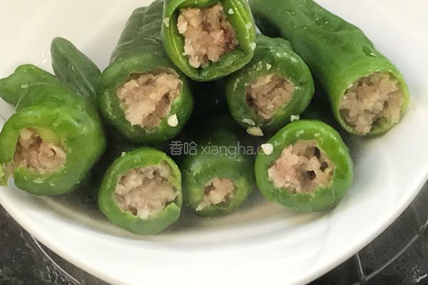 青椒酿肉的做法图解8