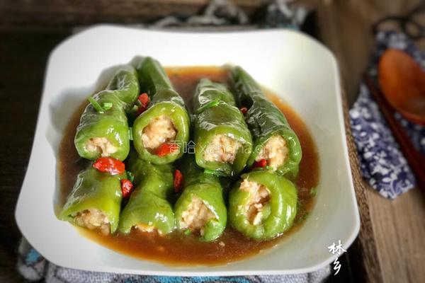 青椒酿肉的做法图解13