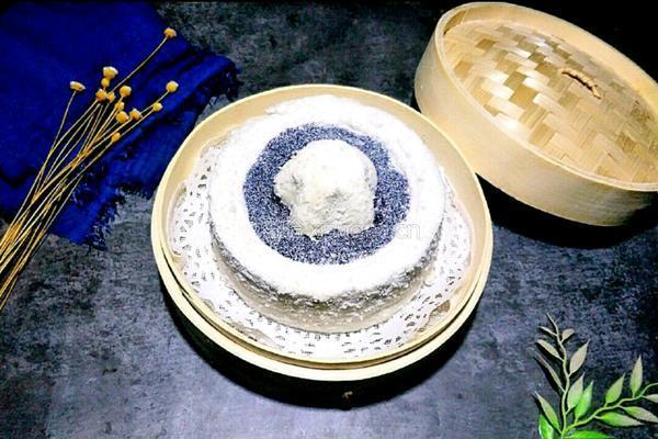 青花瓷米粉蒸糕的做法图解13