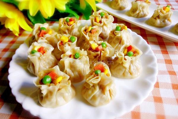 糯米虾仁烧麦的做法图解15