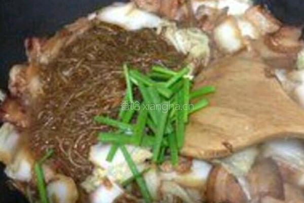 猪肉白菜炖粉条的做法图解4