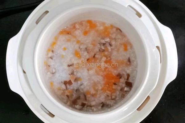 胡萝卜香菇鸡肉粥 (宝宝辅食）的做法图解9