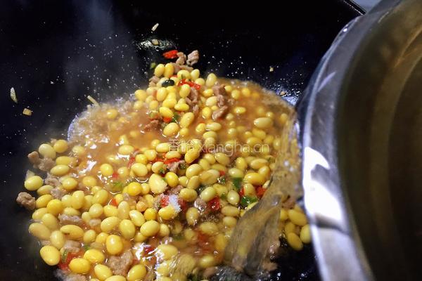 肉末炒黄豆的做法图解12