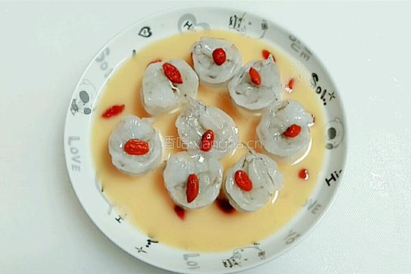 豆腐虾仁蒸水蛋的做法图解8