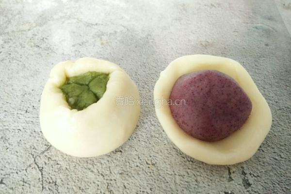 多彩麻薯蛋黄酥的做法图解8