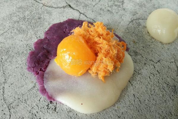 多彩麻薯蛋黄酥的做法图解13