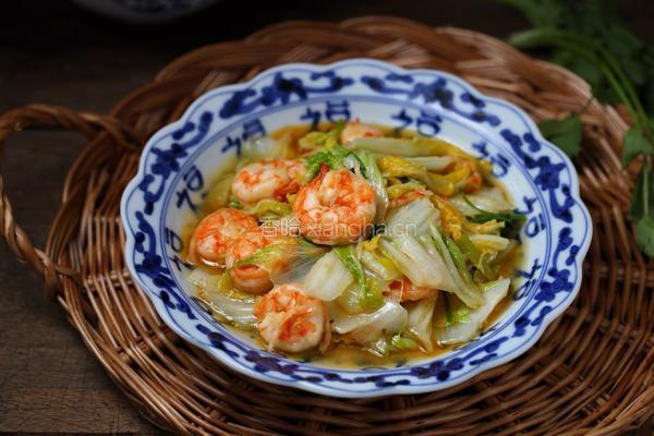 大白菜炒虾仁的做法图解9