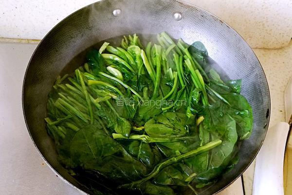 蒜蓉菠菜的做法图解2
