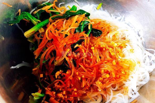 凉拌菠菜粉丝的做法图解9