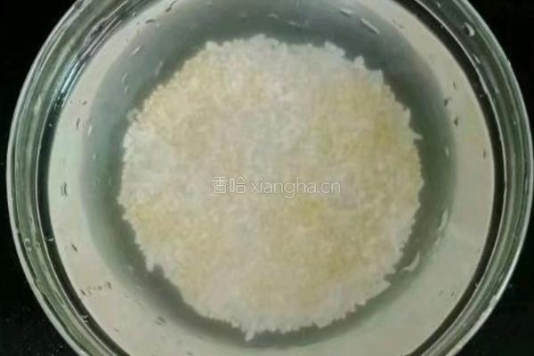 双米雪梨粥 (宝宝辅食）的做法图解1