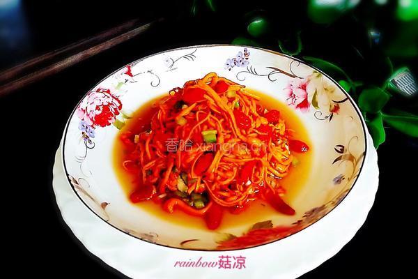 凉拌虫草花的做法图解6
