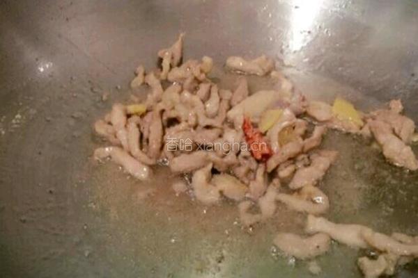 香菜炒肉丝的做法图解6