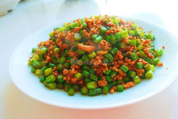 肉末炒蒜苔的做法图解10