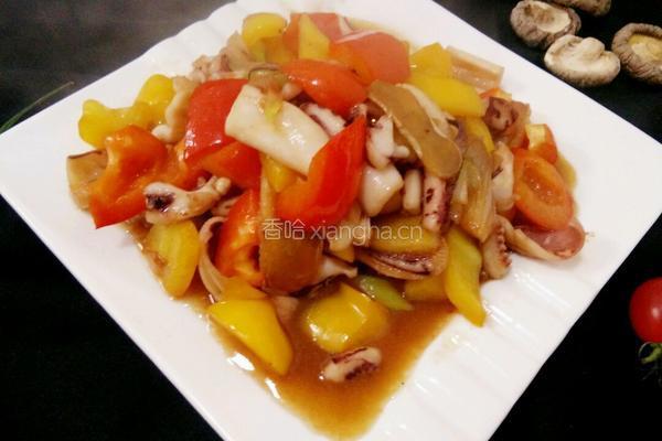 菜椒炒鱿鱼的做法图解10