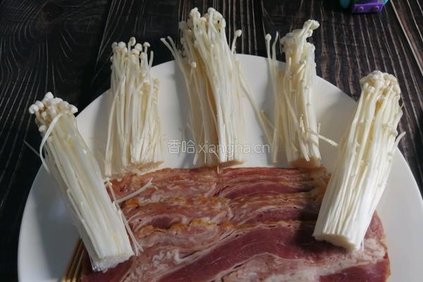 ＃河北＃金针菇培根卷的做法图解3
