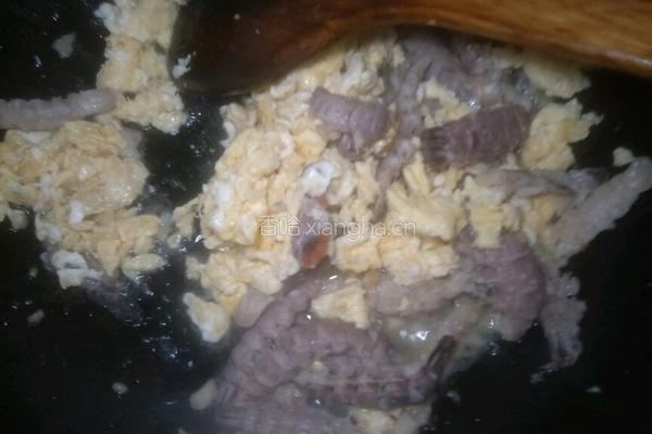 黄瓜鸡蛋炒皮皮虾肉的做法图解6