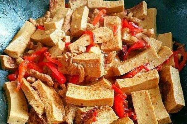 千豆腐炒肉的做法图解7