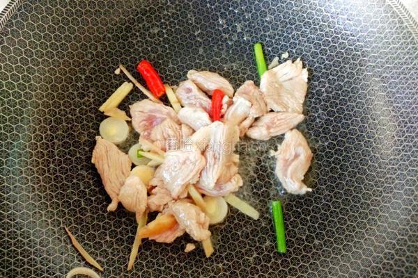 肉炒四季豆的做法图解4