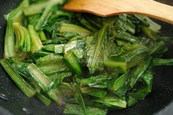 豆豉油麦菜的做法图解5