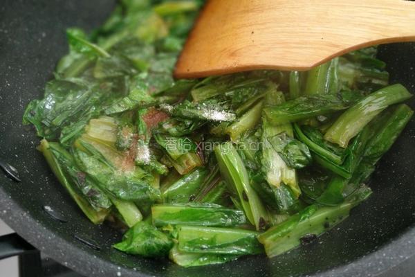 豆豉油麦菜的做法图解6