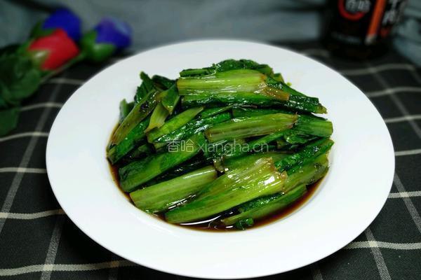豆豉油麦菜的做法图解7