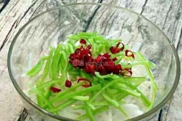 凉调脆辣水萝卜丝的做法图解6